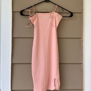 Pink mini dress
